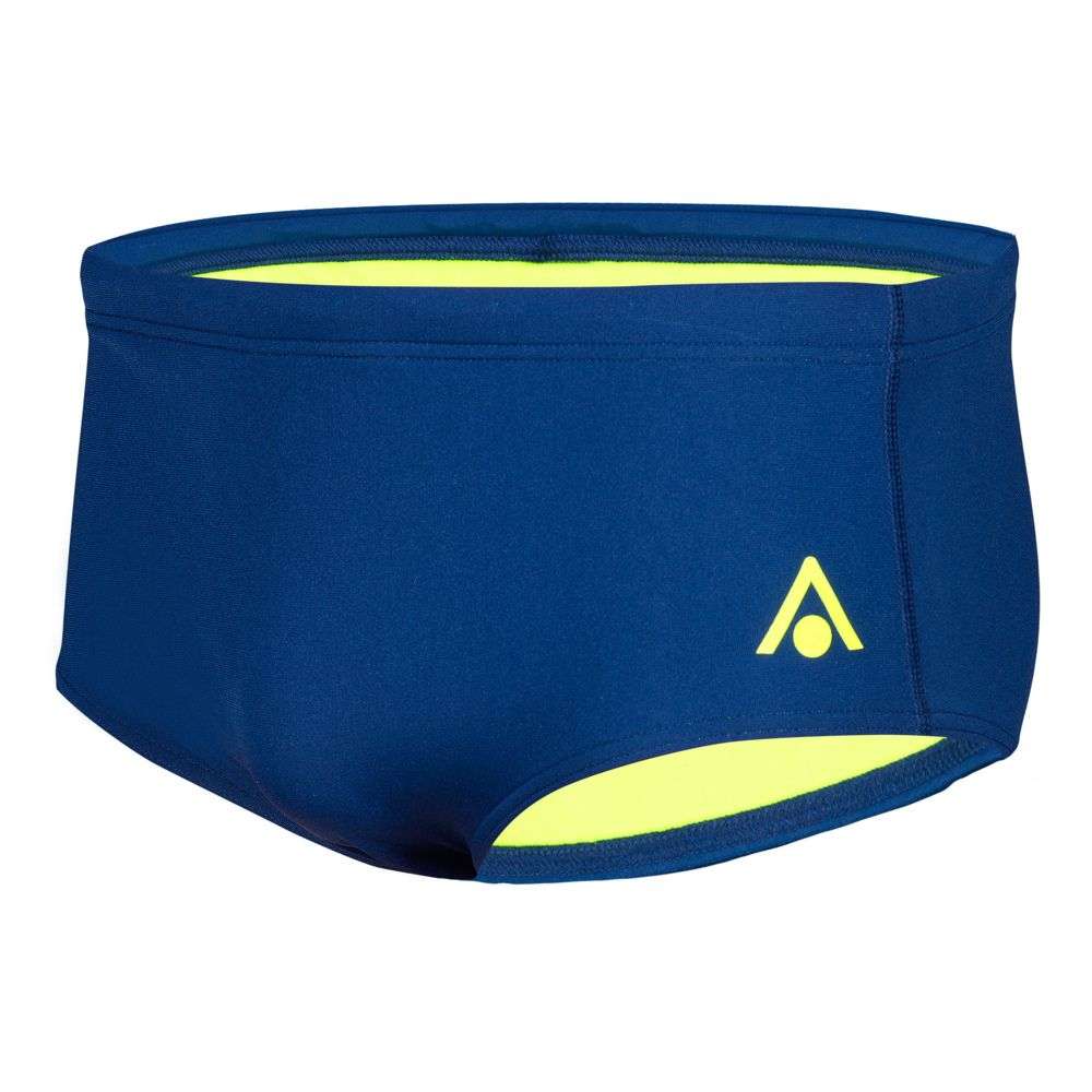 Slip de bain homme Aquasphere Essentials Brief 14 cm bleu marine / jaune