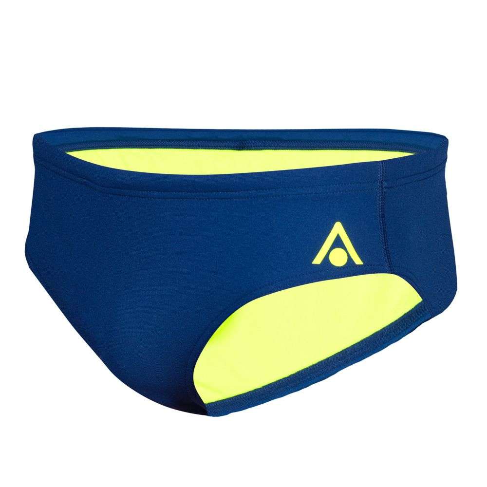Slip de bain homme Aquasphere Essentials Brief 8 cm bleu marine / jaune