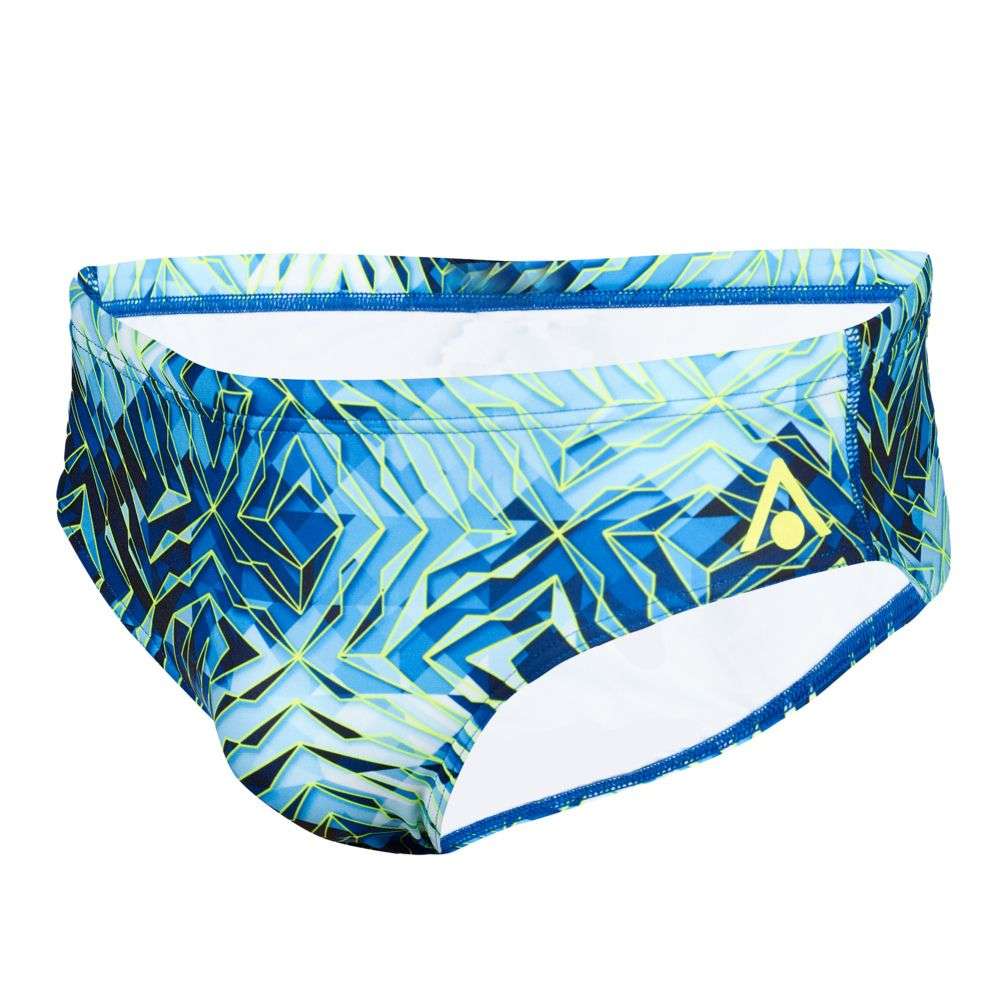 Slip de bain homme Aquasphere Essentials Brief 8 cm bleu glacé / jaune