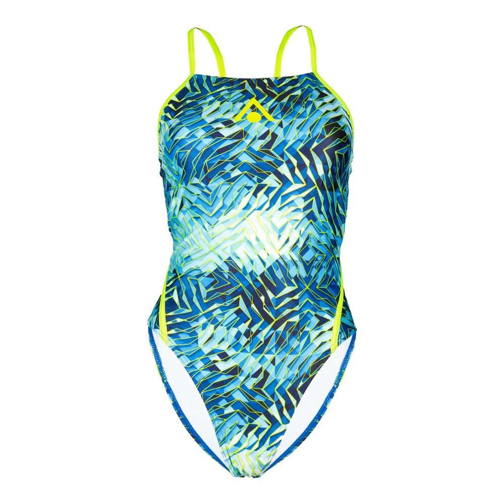 Maillot de bain femme Aquasphere Essentials Diamond Back bleu glacé / jaune