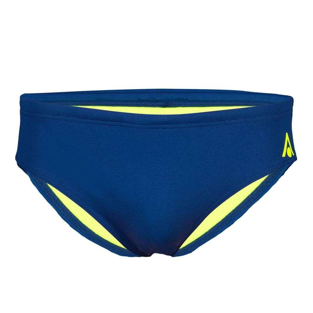 Slip de bain homme Aquasphere Essentials Brief 8 cm bleu marine / jaune