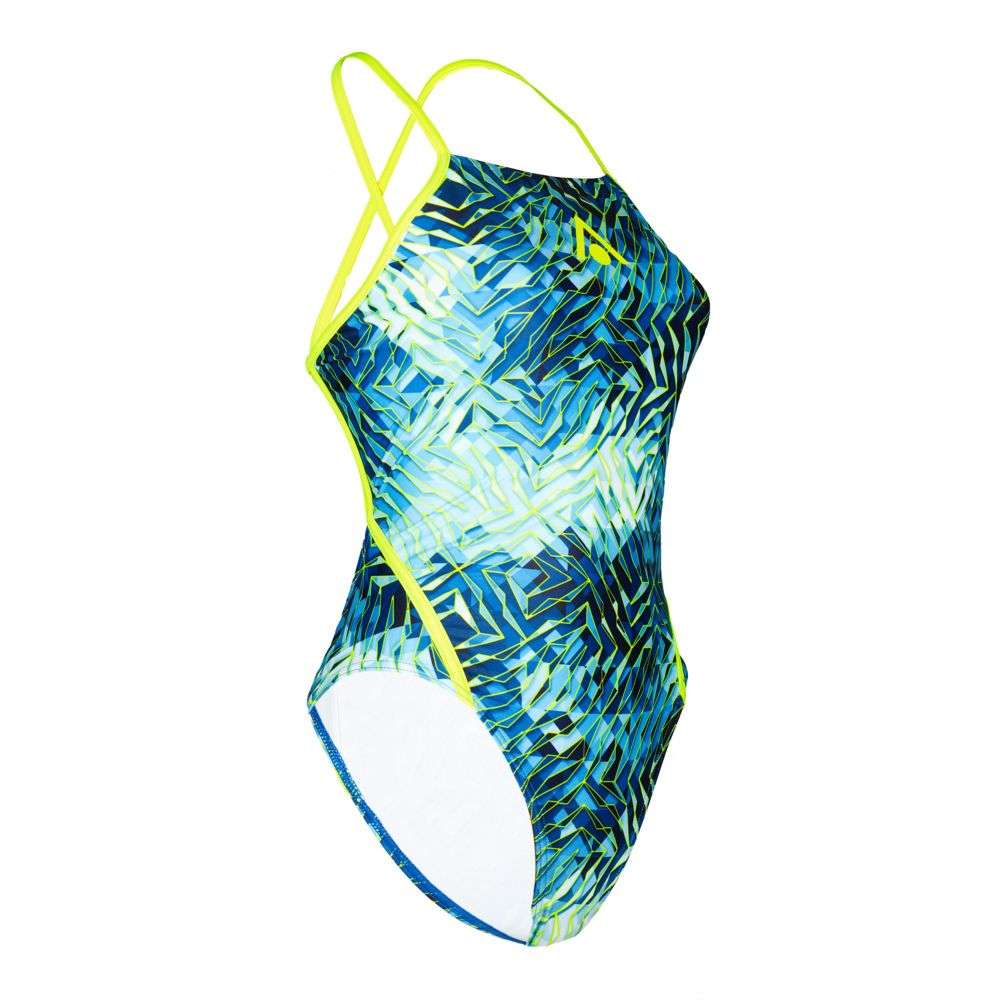 Maillot de bain femme Aquasphere Essentials Diamond Back bleu glacé / jaune