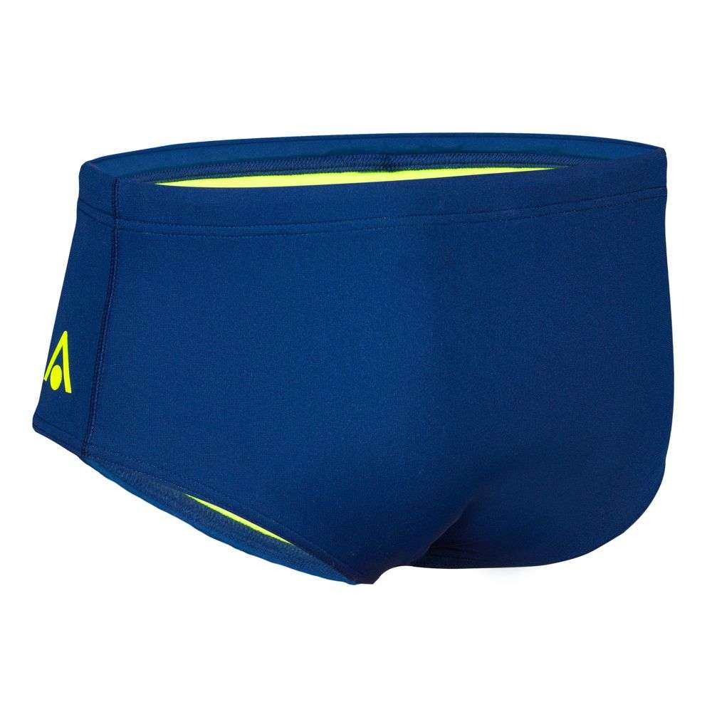 Slip de bain homme Aquasphere Essentials Brief 14 cm bleu marine / jaune