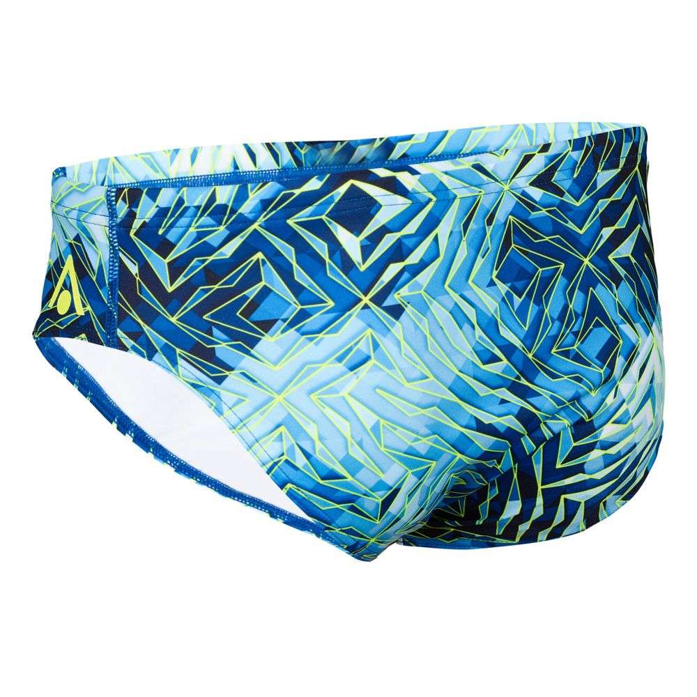 Slip de bain homme Aquasphere Essentials Brief 8 cm bleu glacé / jaune
