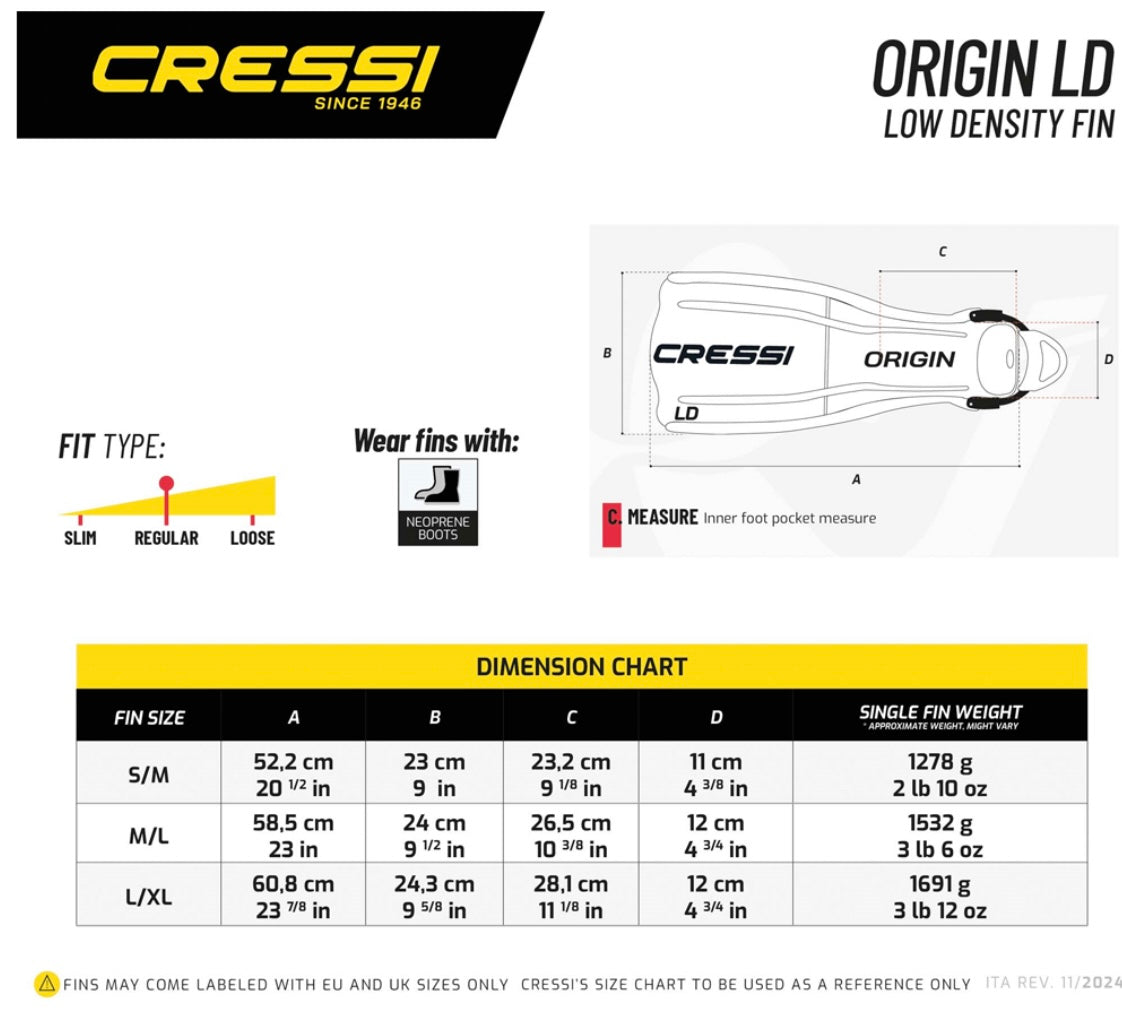Palme Cressi Origin LD