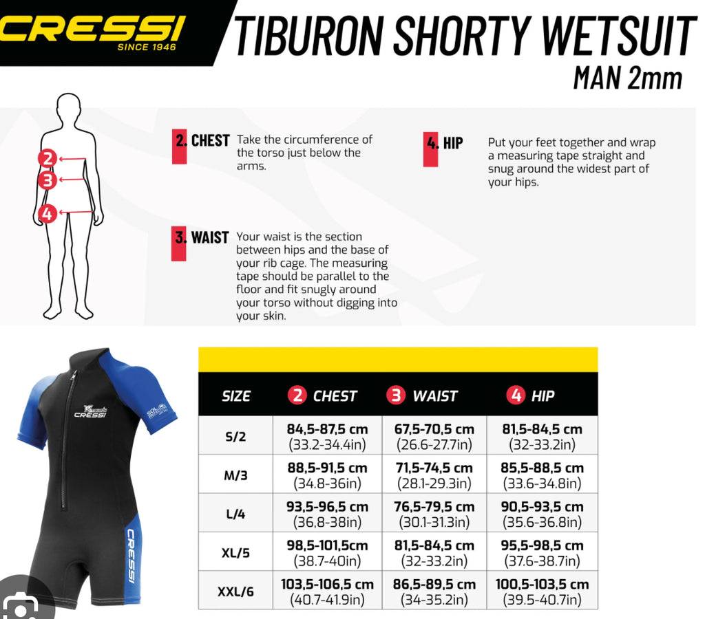 Shorty Cressi Tiburon Homme