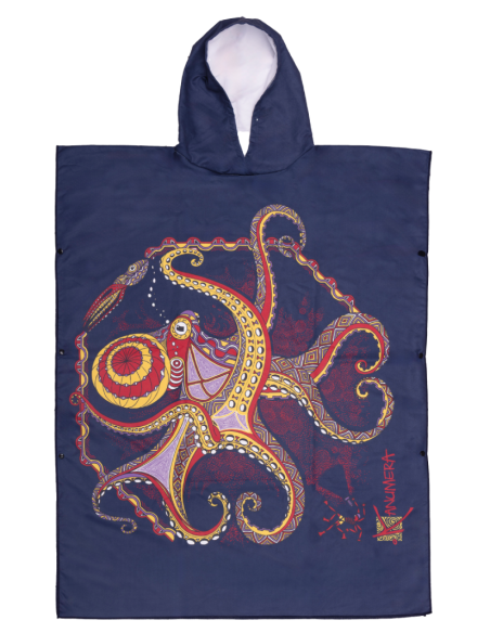 Poncho micro fibre pieuvre grand modèle Kanumera