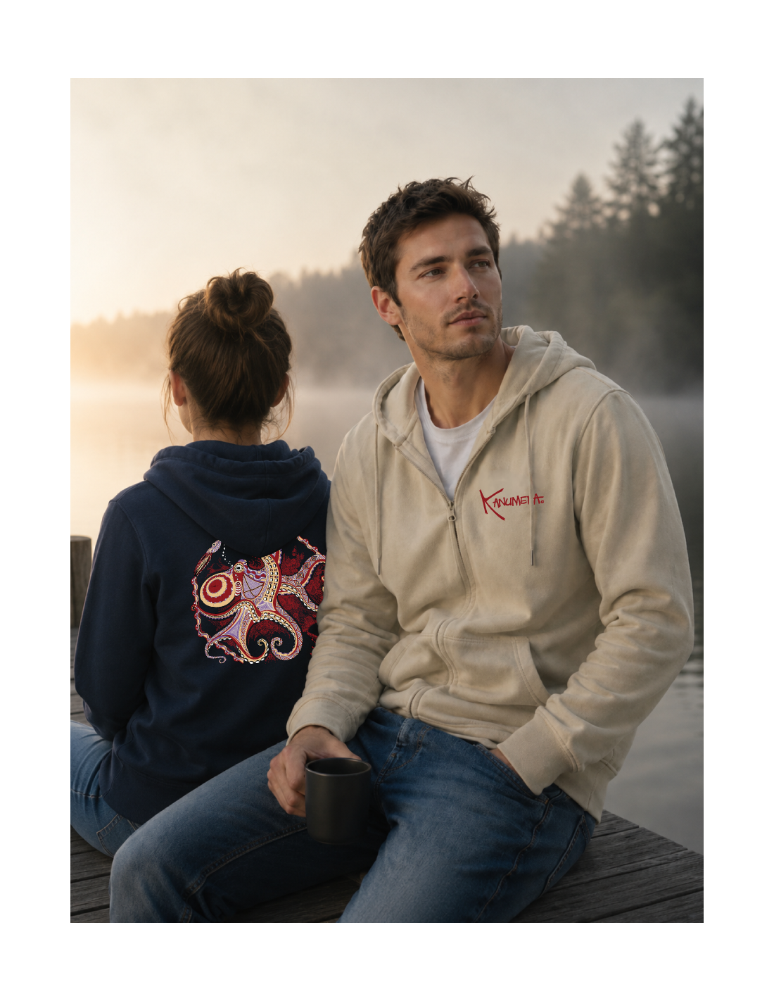 Sweat unisexe origine la pieuvre Kanumera
